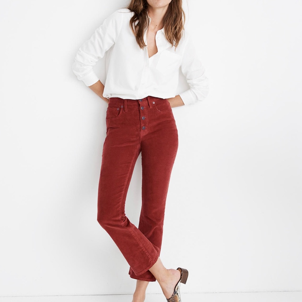 Madewell Corduroy Cali Demi Boot Tall Pants